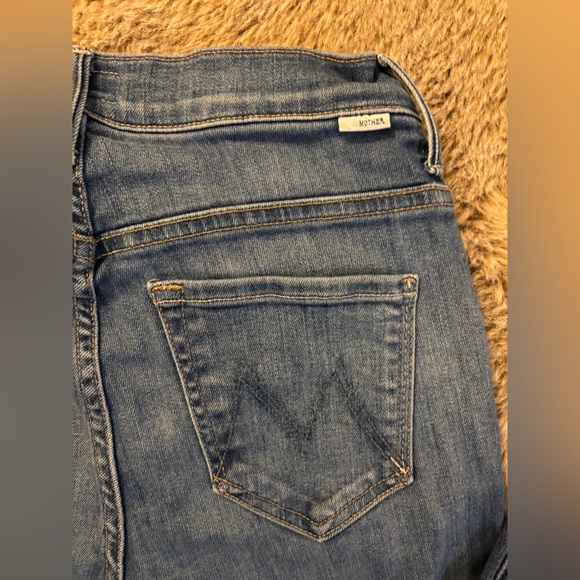 MOTHER Straight Leg Blue Jeans - Picture 4 of 4
